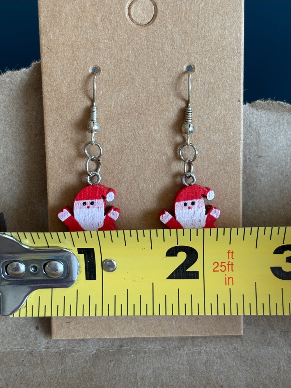 Red Santa Dangle Earrings - Picture 2 of 2